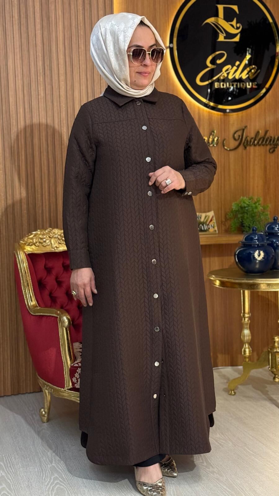 İNVEE 7039 KAPİTONE KAP- KAHVE