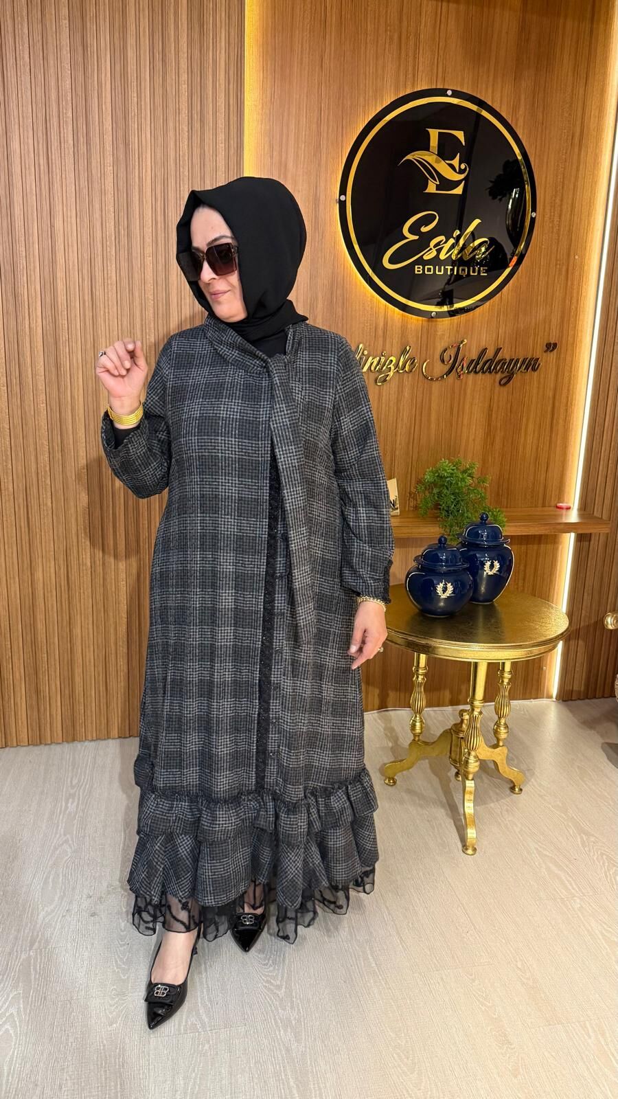 LİSSMORE 6144  ALTI DANTEL DETAY ELBİSE