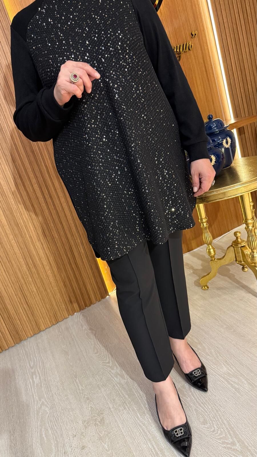 FUAT GÜRŞEN PAYETLİ TRİKO TUNİK