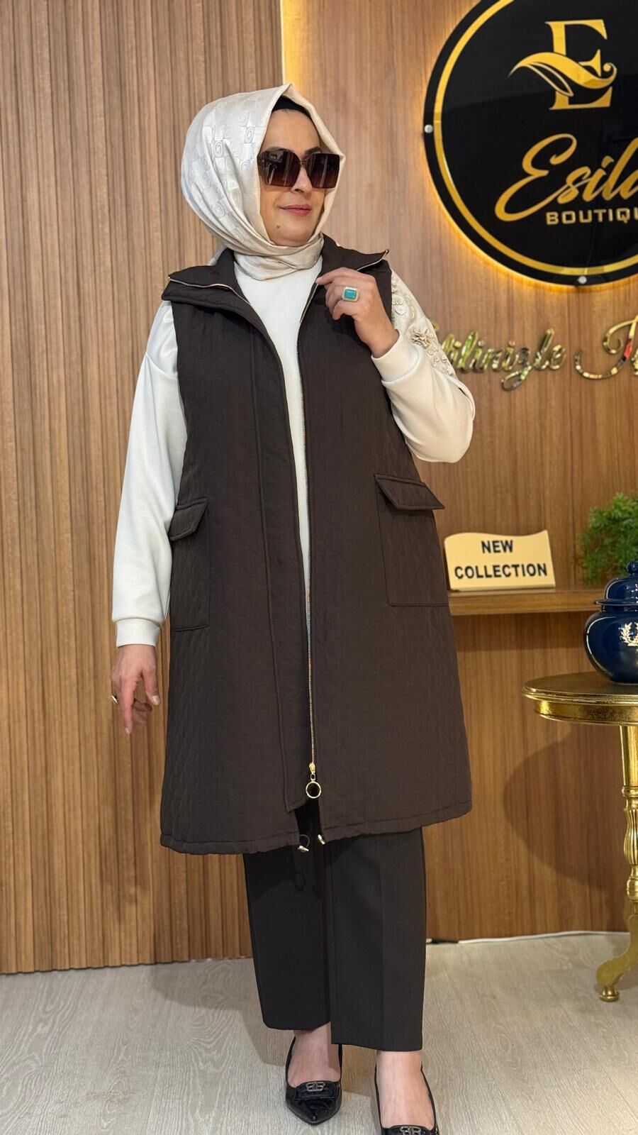 FUAT GÜRŞEN -4504 KAPİTONE YELEK / KAHVE