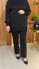 SENTEZ-5616 BÜYÜK BEDEN PANTOLON- SİYAH