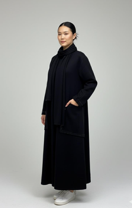 Fuat Gürşen 4646 Geniş Cep Detay Kap - Siyah