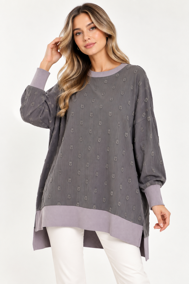 NUSS 3043 İpek Cupra Vegan Tunik - Vizon