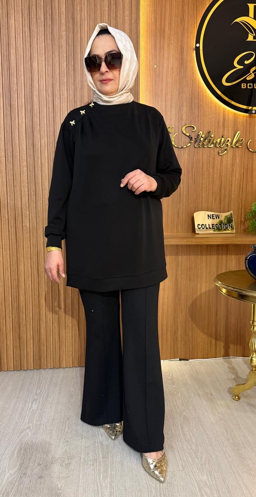 SEÇİL  OMZU FİYONK DETAY TUNİK